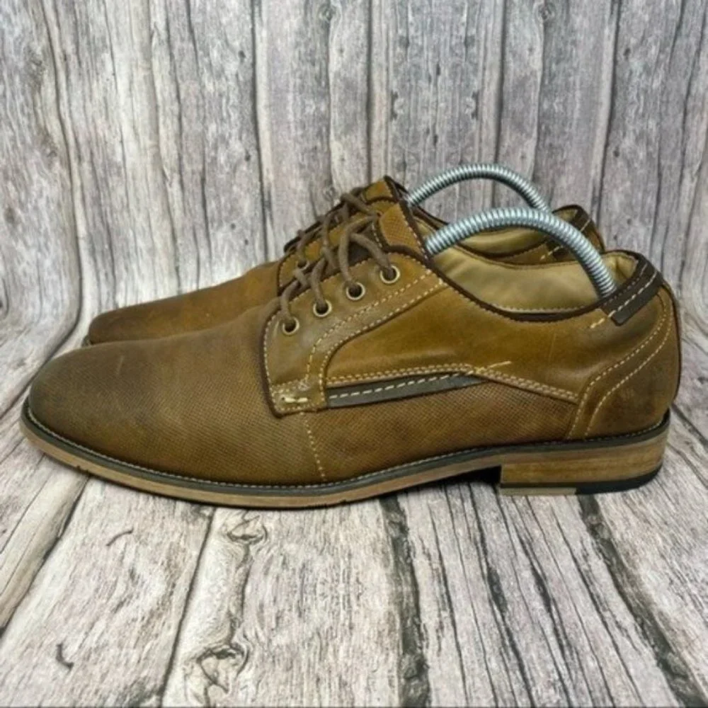 Steve Madden Men’s Size 8.5 Brown Jaysun Oxford Shoes - Picture 4 of 9